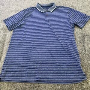 Nike blue stripped polo shirt